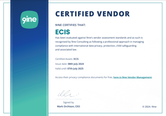 Vendor Certificate - ECIS - Image